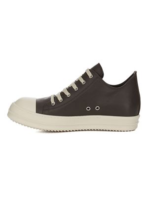 Low Sneaks In Drkdust/Milk/Milk Full Grain Cow Leather RICK OWENS | RU02E1891LCO7811